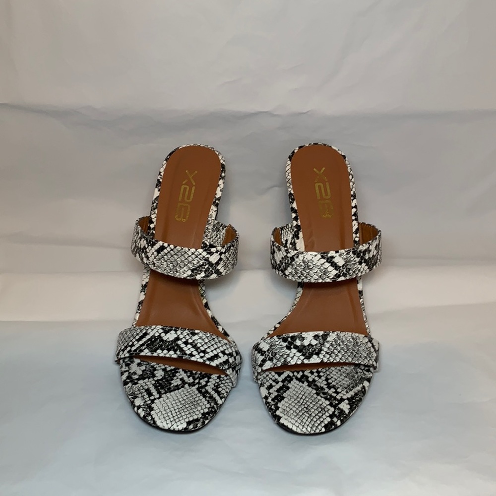 Snake/Black PU Heels.  Never worn.